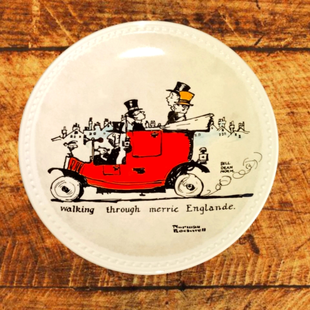 - - ***WALKING THROUGH MERRIE ENGLANDE*** Norman Rockwell Plate